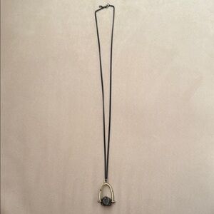 Banana Republic Black and Gold Arch Necklace